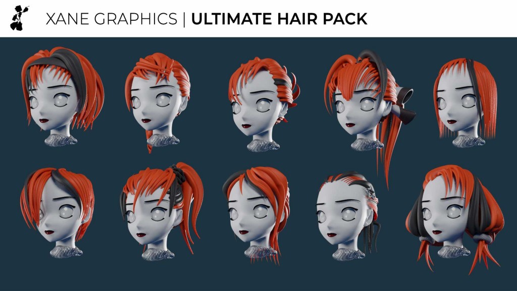 Dynamic Hairstyle Model (1 / 10) preview image 2